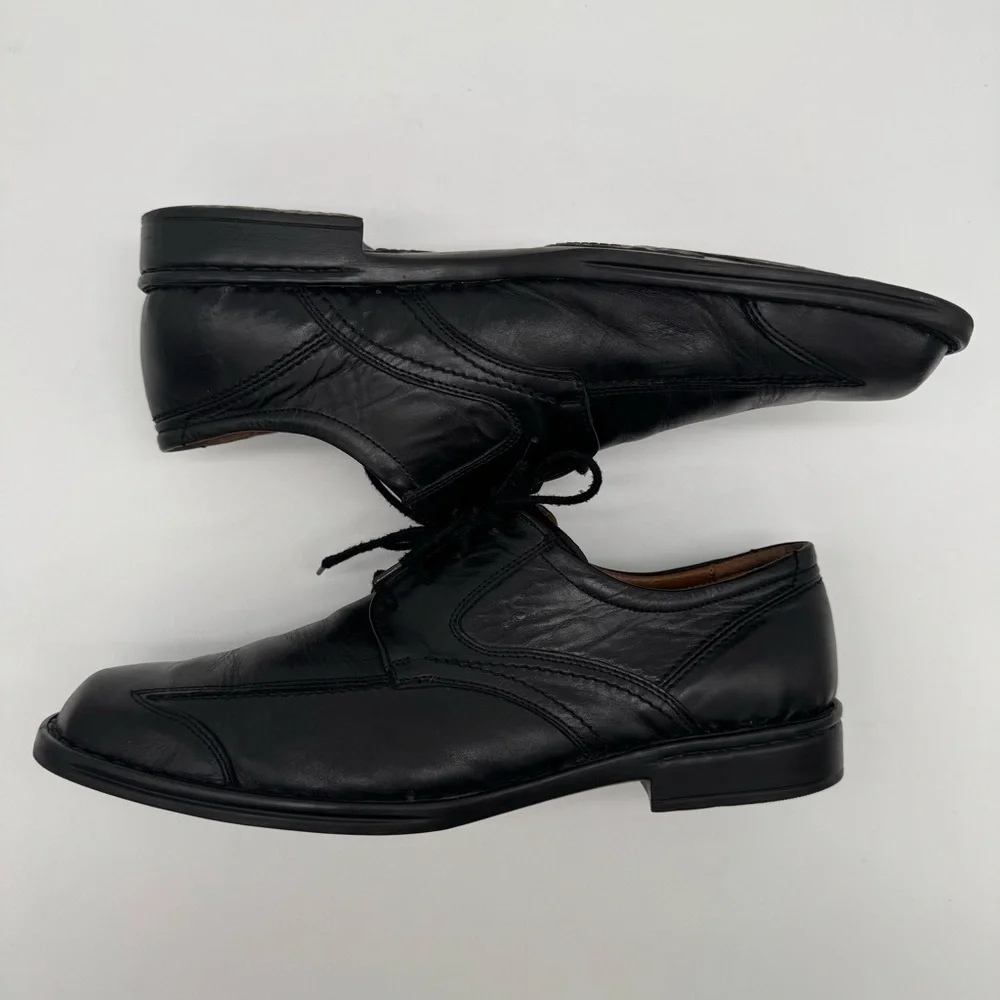 Josef Seibel Douglas Black Leather Oxford Size 45/11-11.5